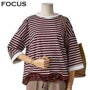 [포커스]7부 스트라이프 티셔츠 (FF4H7TS0027)