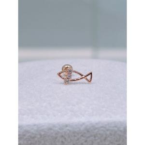 미니골드 14K 피쉬 라인 피어싱 EMSM4969