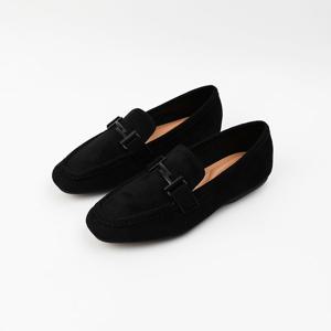 [신난다슈] 여성 로퍼 단화 2cm 플랫 구두 슬립온 발편한 쿠션 빅사이즈 RM2488121 블랙