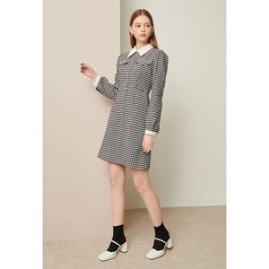 [제이제이 지고트]카라넥 퍼프 소매 원피스 GMAA0OP19