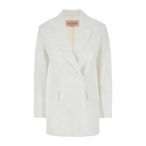 발렌티노 코튼 화이트 블레이저 4B0CE3K35DN 001