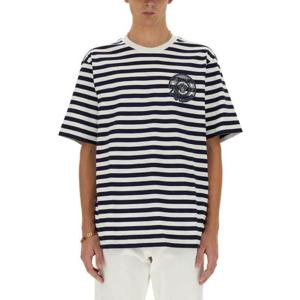 베르사체 남성 멀티컬러 스트라이프 반팔 티셔츠 1013302_1A098732WL60