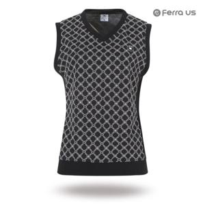 [페라어스]페라어스 여성 크로스 브이넥 패턴 조끼 AVS4MI6058