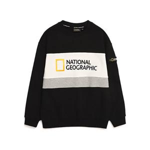 내셔널지오그래픽키즈 N213KSW050 3단 절개배색 맨투맨 CARBONBLACK