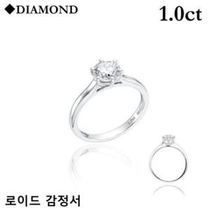 로이드 14K 6프롱 1캐럿 다이아몬드 솔리테어 반지 LRD24061D