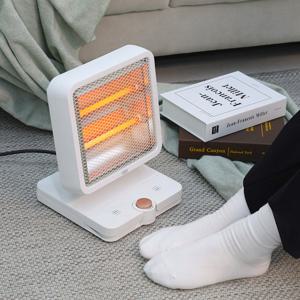 [발터치 조작과 좌우회전으로 편리하게] 레이나 사무용 가정용 2단 석영관 미니히터 난로 RH-1301