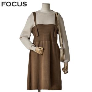 [포커스]멜빵배색 니트 원피스_FW4K3OP3193