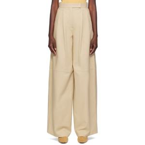 25 FW 막스마라 여성 오프 화이트 아보리아즈 슬랙스 242118F087004