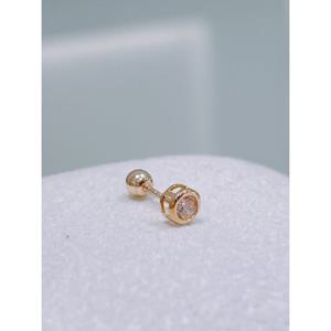 미니골드 14K 탄생석 라운드 피어싱-10월 투어마린 ENOM4209-10