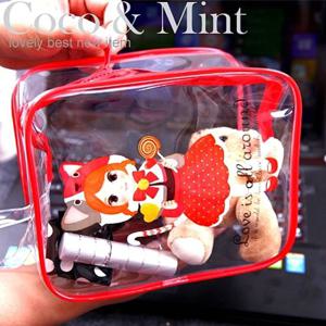 코코 민트 투명 파우치 (빅사이즈)