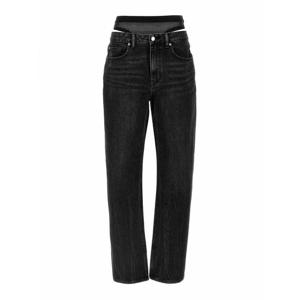 [ALEXANDER WANG] 라프리마 여성 부츠컷 슬릿 헴 Prestyle Hotfix 메쉬 Undie 진 4DC4244475015 블랙 /8