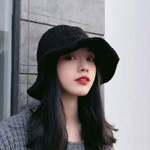 여자 모자 벙거지모자 겨울 스타일 니트 버킷햇 2색