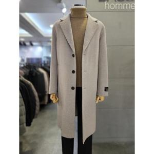 바쏘옴므 세이브존03 24F/W 라이트베이지 울  구스라이너 핸드메이드코트 WSAGY4CJ13ALBA