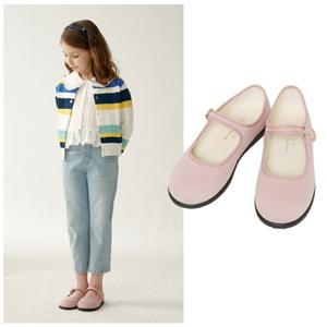 빈2 (BZ14AF02PK) 아동 여아 핑크 스웨이드 구두 2025년 봄 신상품