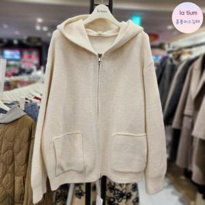 라티움 HC03 어셩 편하고 예쁜 이중지퍼 후드 가디건 L55 P1CD07 91