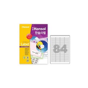한솔라벨지 100매 84칸 46.0111mm HL4421