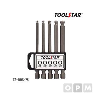 자재 툴스타 볼비트세트 TS-BBS-75 드라이버비트 볼