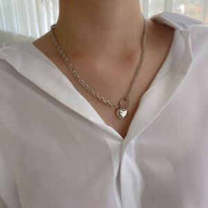 GGD 빅 하트 모얼 러브 써지컬스틸 목걸이