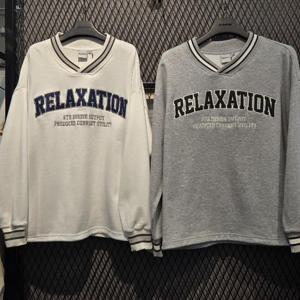 엠할리데이 HC03 브이넥 맨투맨  남여공용 오버핏 일상복 봄가을 MP1TU060