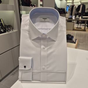 [레노마] 구김적은 아이스폴 도비 솔리드슬림핏긴팔남자셔츠RPSSL1123화이트