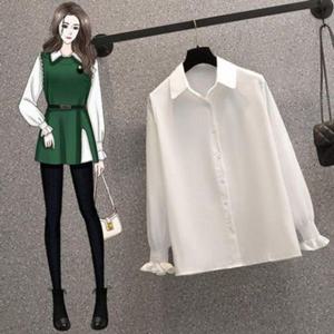 블라우스 셔츠 브라우스 남방 여성 LF62400 코디 출근룩 손목 주