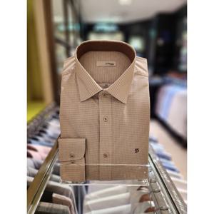 [듀퐁] 남성 슬림핏 체크 패턴 긴팔 남방 와이셔츠 (SE4FM21LS369SBW)