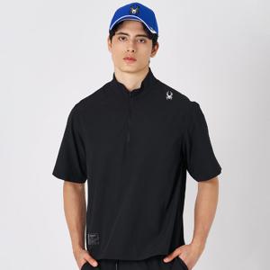 [스파이더] 남성 시어서커 반팔 아노락 SPKMCNRS304MBLK