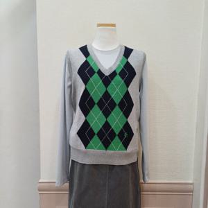 [BCBG]O 포커스 아가일VEST(이) B5A1K505  96_US