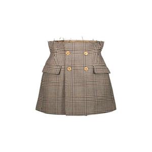 베트멍 여성 베이지 Cut 미니 스커트 WA65SK728S BEIGE HOUNDSTOOTH CHECK