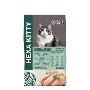 헥사키티 1.2kg 헤어볼&장건강 유기농 6제로 고양이사료