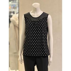 벨리시앙 세이브존01 시스루 라인넥 슬리브리스 블라우스(2color) BL5232