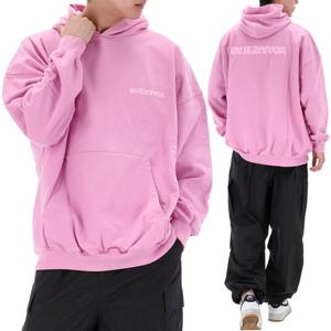 발렌시아가 로고 자수 오버핏 후드티 620947 5000