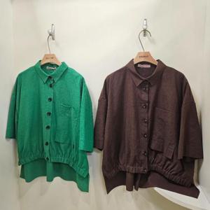 스테파니 HC07 린넨 밴드 자켓 A25JK5214