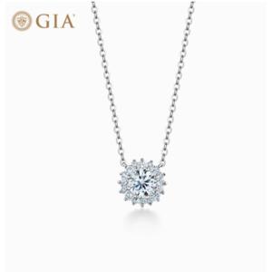 [로이드] 주문제작 다이아몬드 헤일로 0.5캐럿 목걸이 LND23001D