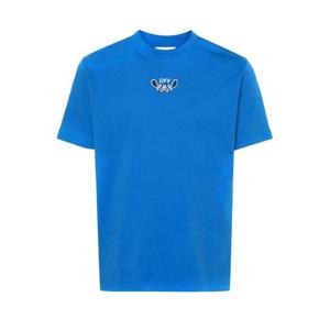 오프화이트 반팔 티셔츠 OMAA027S24JER0014601 light blue