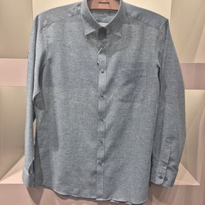 [레노마] 여름용 린넨 혼방 스킵 일반핏긴팔 남자셔츠ROSSG1053그린