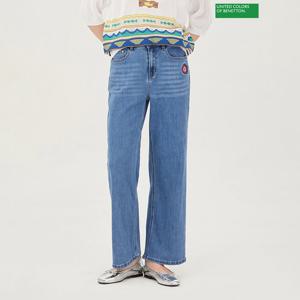 베네통 햇님 자수 통일자 데님 팬츠 BADP64431