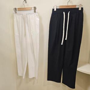 스테파니 HC07 올밴딩 끈 폴리 스판 베기 팬츠 A25PT5211