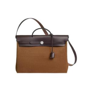 에르메스 에르백 메신저 39 백 밀리터리 캔버스 헌터 카우하이드   팔라듐 하드웨어 알장 에벤 H084489CKAN