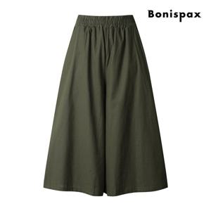 [보니스팍스(여성의류)]밴딩 와이드 린넨 팬츠 (XP5PT001M0)