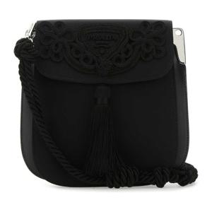 프라다 블랙 나일론 플랩 클로저 태슬 크로스백 1BD259VPOW2A6S