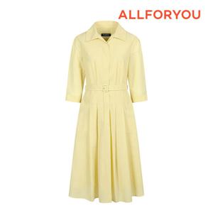 [올포유] 여성 카라 벨티드 원피스 ALONN4111-203