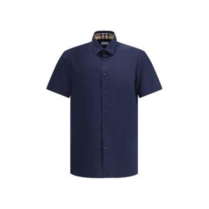 버버리 스트레치 코튼 셔츠 8079595 A1222 BLUE