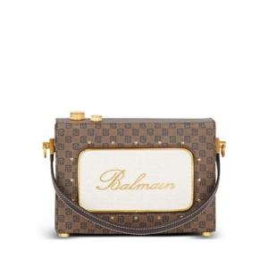 Balmain 로고 플라크 모노그램 크로스바디 백 CN1BB877TMBJ EEO TP940786089
