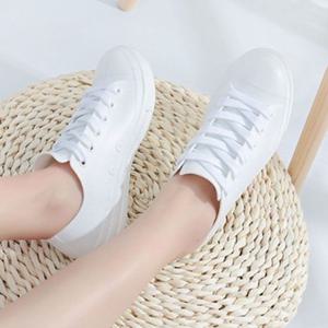 슬립온 스니커즈 단화 운동화 무지 흰색신발 여학생