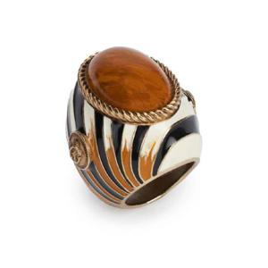 25 FW 로베르토 카발리 에나멜 메탈 링 TKG003AM021 TP432143947