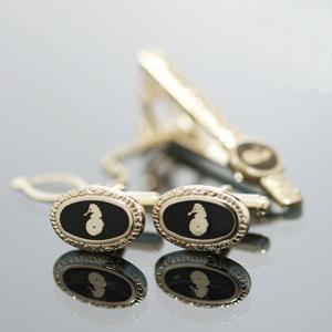 엣지있는 커프스버튼+넥타이핀 세트 선물용 정장용