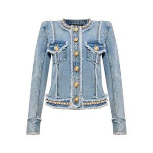 발망 장식 트림 데님 재킷 EF0SK81075DF SPS TP937017039