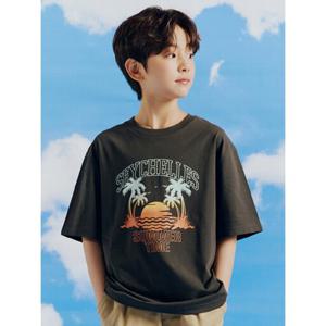 [탑텐키즈]MKF3TS1001 남아) 쿨에어 코튼 그라데이션 그래픽 티셔츠