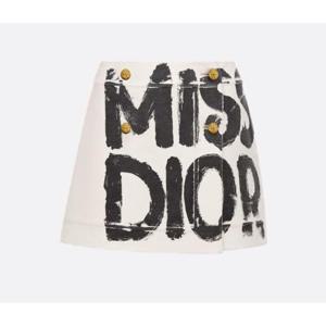 디올 미디 스커트 450J12P1116 0902 WHITE